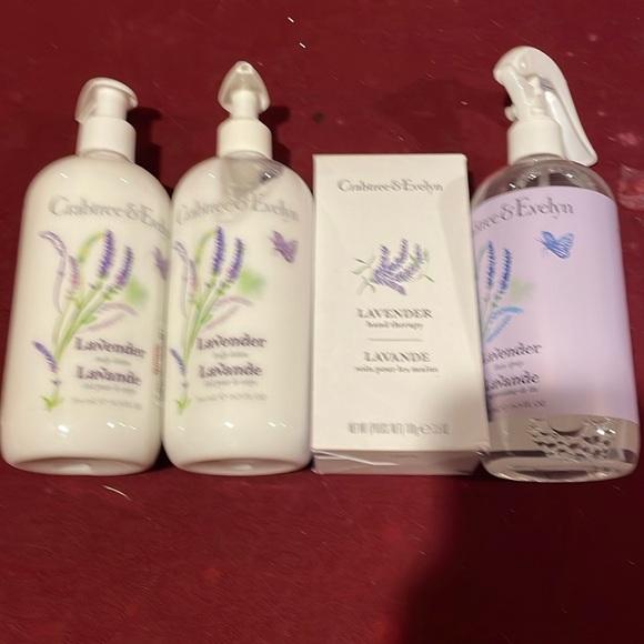 Crabtree & Evelyn, Lavender Bath Shower Gel, Body Lotion Linen Spray